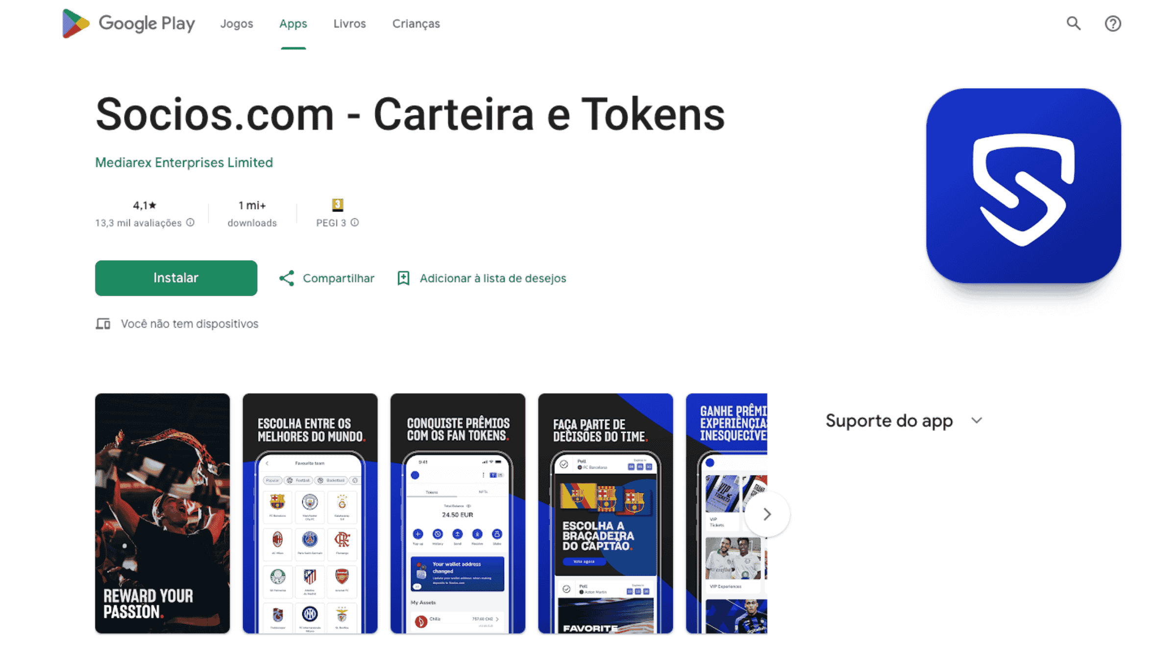 aplicativo socios.com