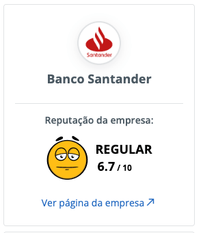 reputaçao Santander