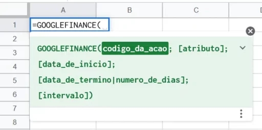 Importar datos Google Finance