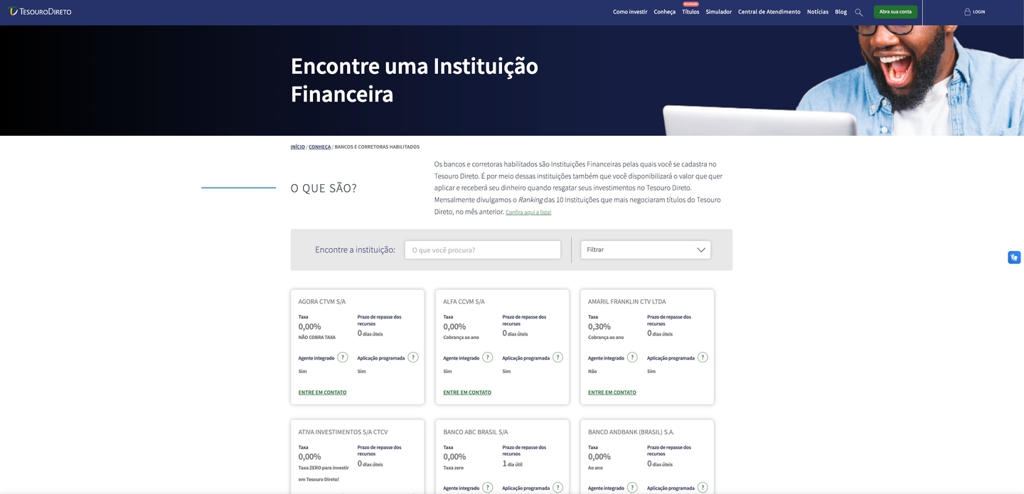 Site do Tesouro Direto