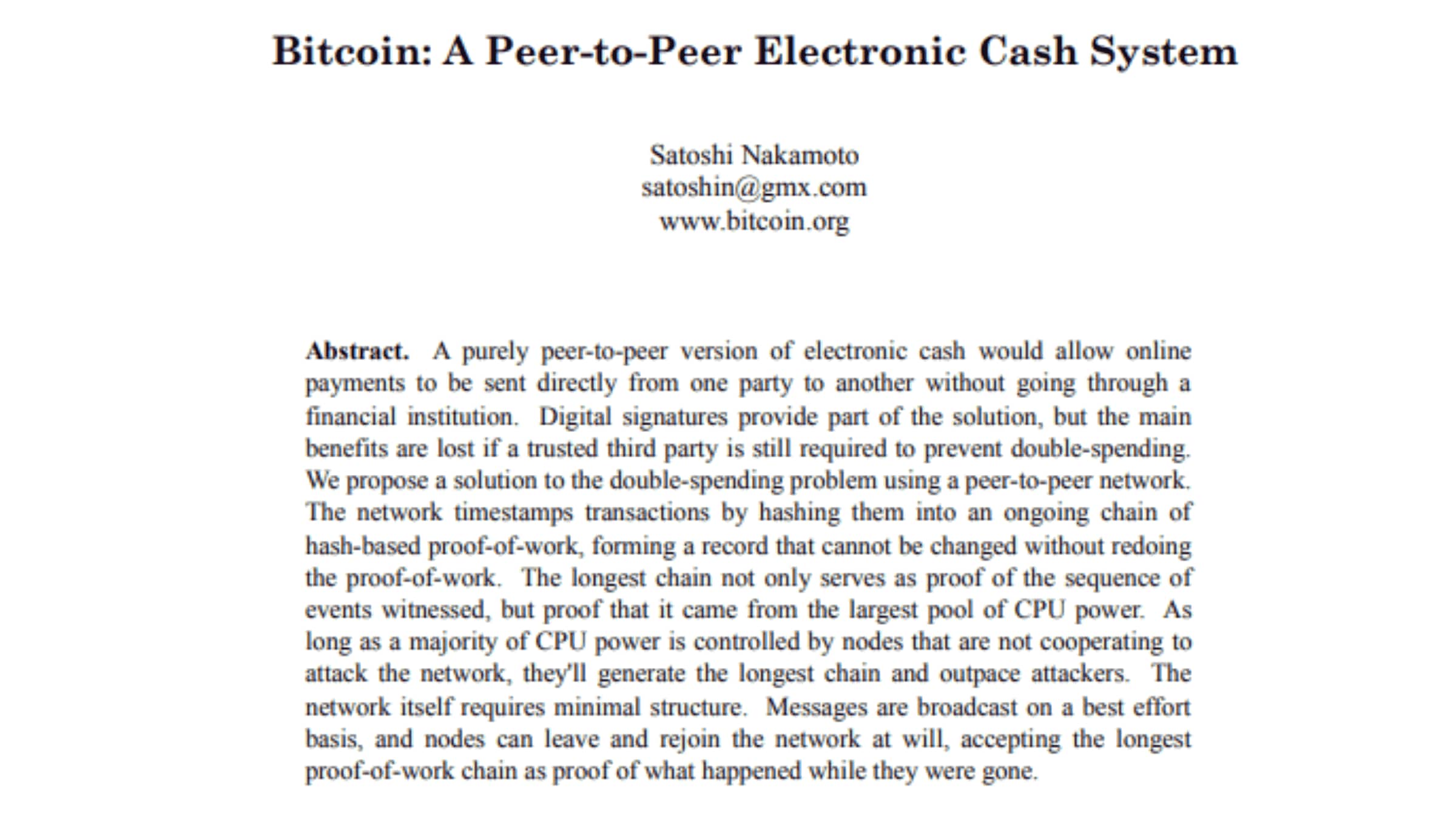 Whitepaper bitcoin Satoshi