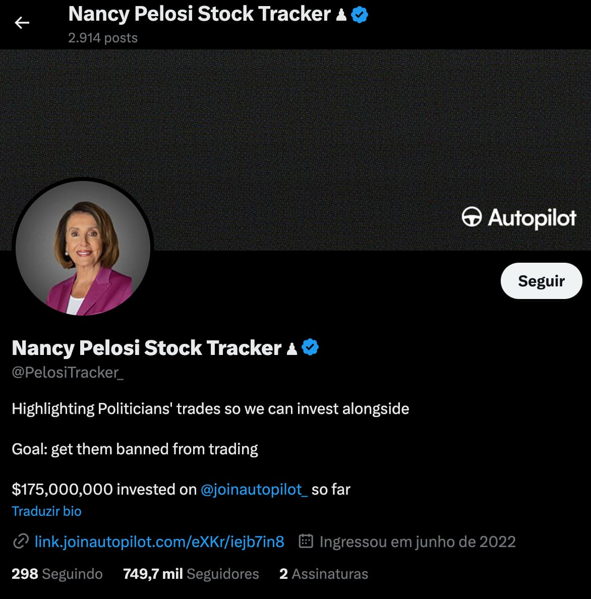 investimentos de Nancy Pelosi