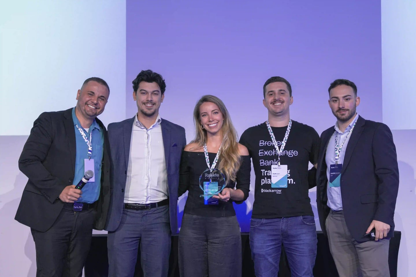 BlackArrow recebendo o prêmio na Rankia Markets Experience