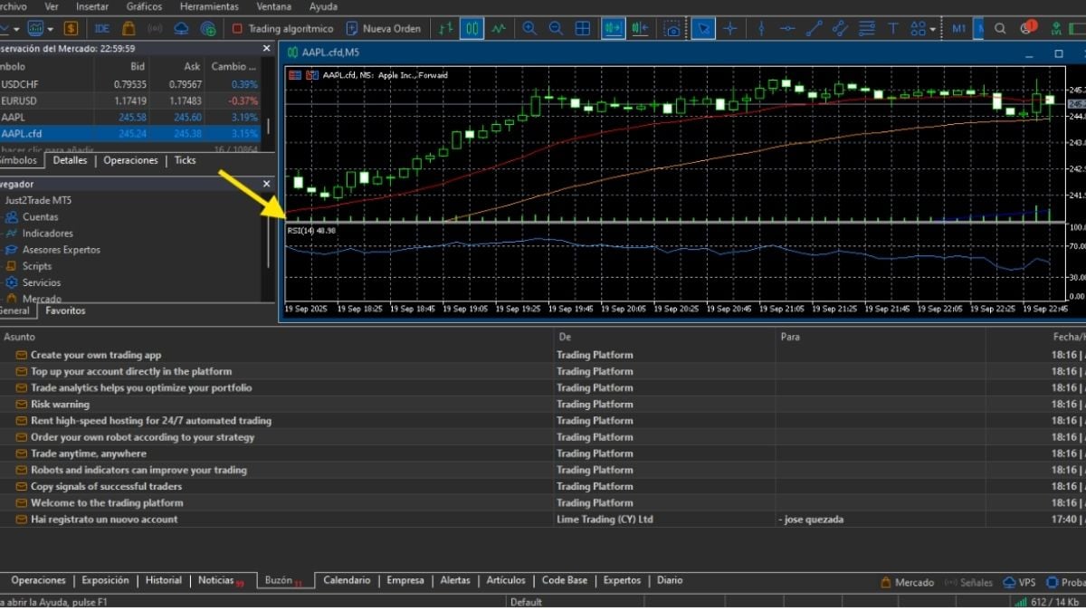 adicionar rsi just2trade
