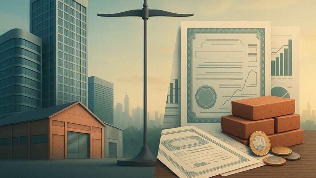 fundos papel vs tijolo