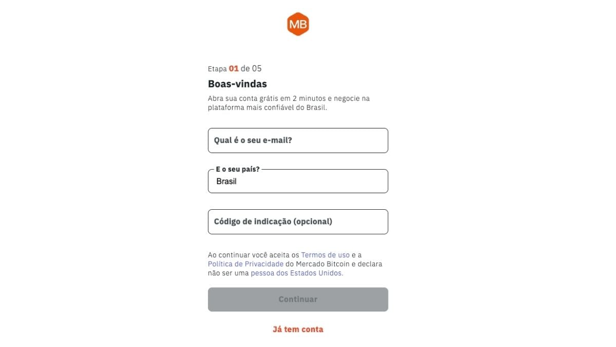 mercado bitcoin cadastrar