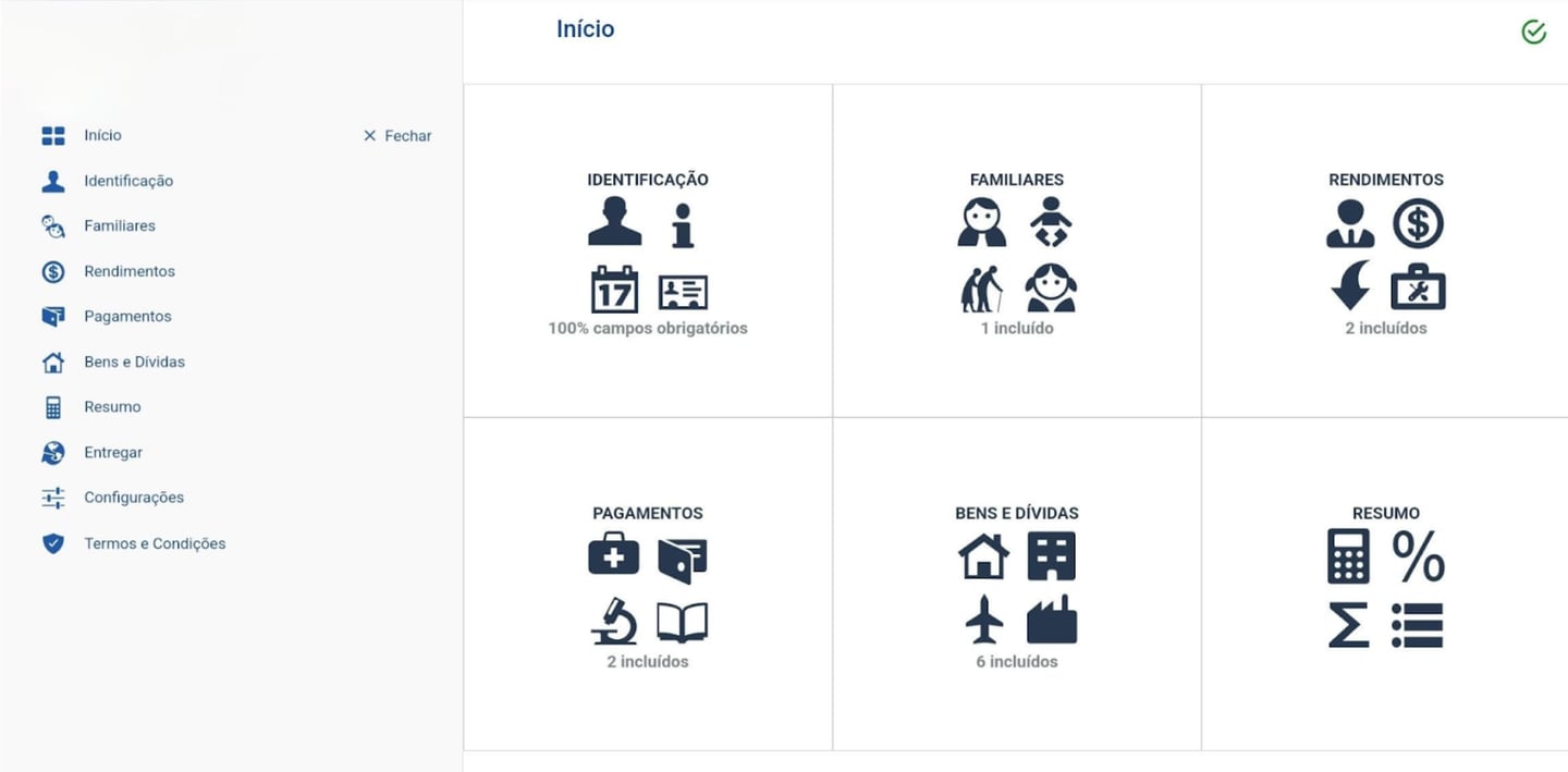 declaração preenchimento