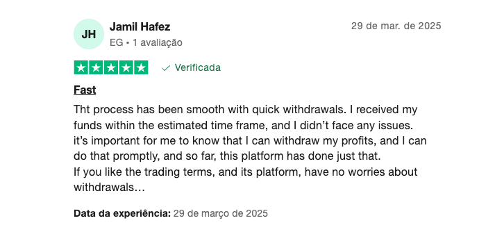 avaliação trust pilot olymptrade