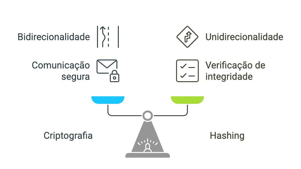 Comparando Criptografia e Hashing